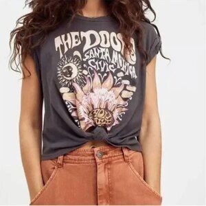 MICAS THE DOORS KNOT HEM CROP TEE